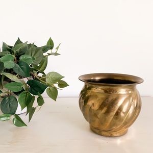 cute brass planter